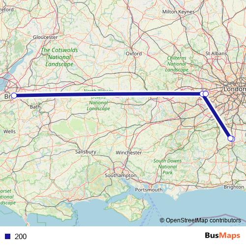 200 bus Line Map