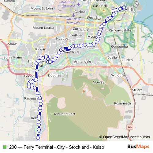 200 bus Line Map