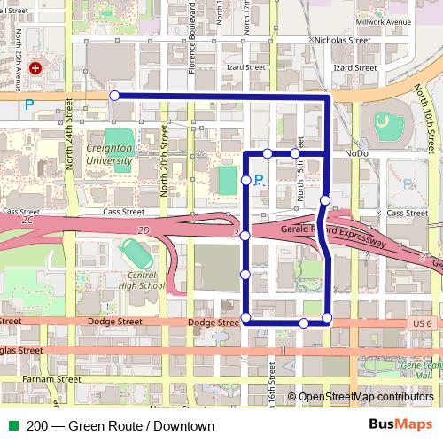 200 bus Line Map