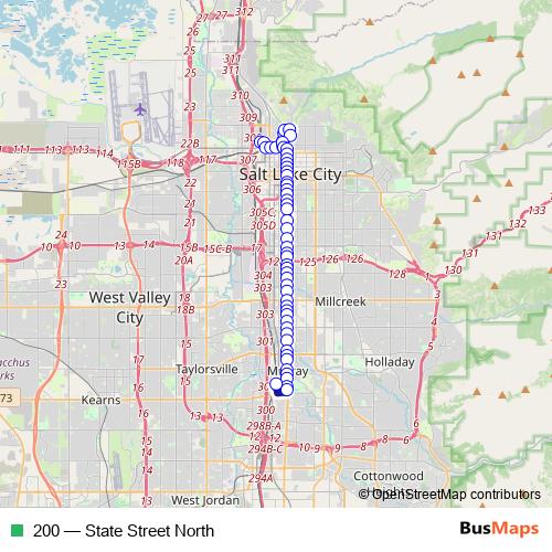 200 bus Line Map