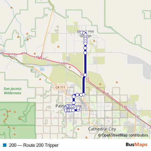 200 bus Line Map