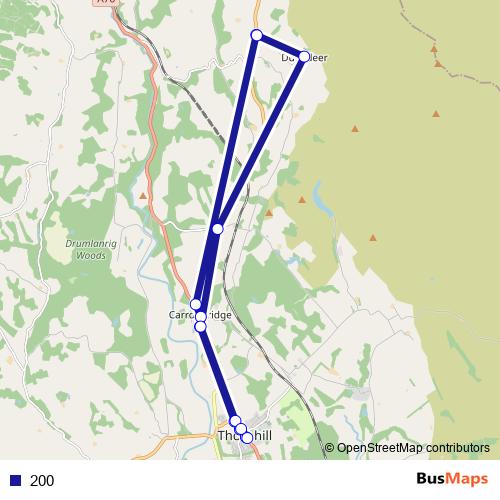 200 bus Line Map