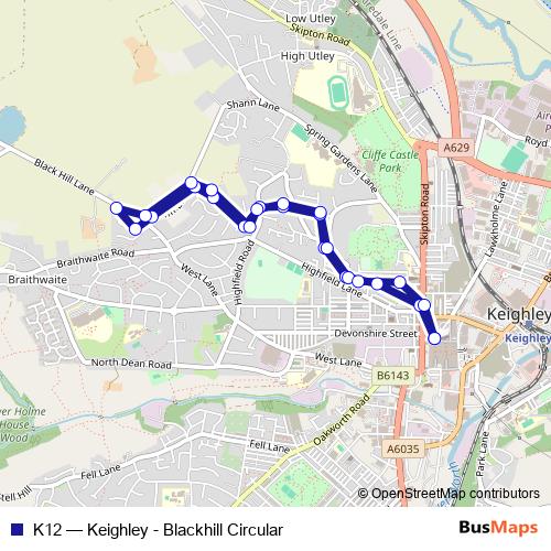 K12 bus Line Map