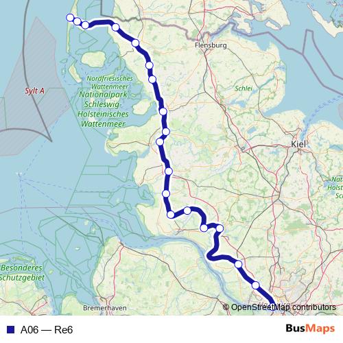 A06 rail Line Map
