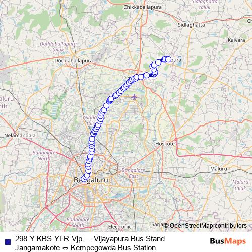 298-Y KBS-YLR-Vjp bus Line Map