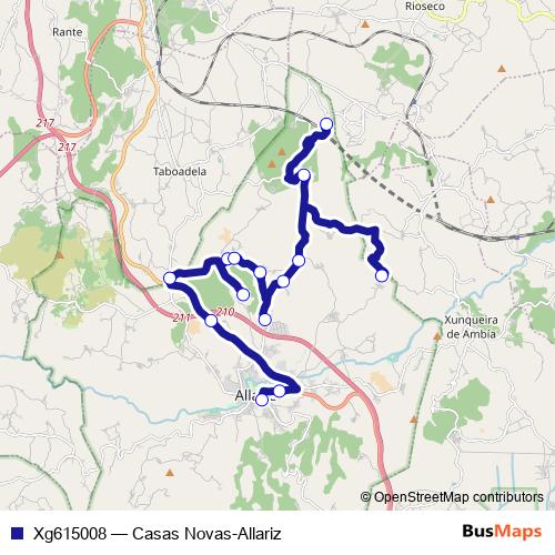 Xg615008 bus Line Map