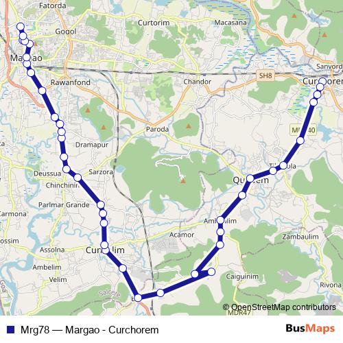 Mrg78 bus Line Map