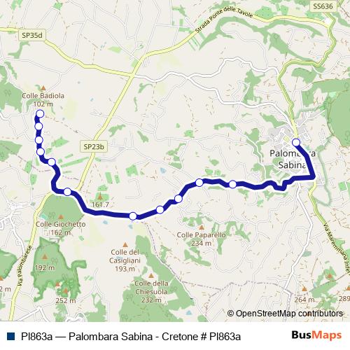 Pl863a bus Line Map