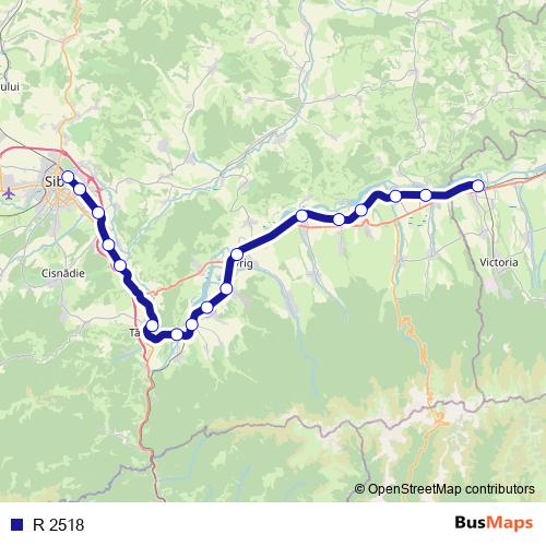 R 2518 rail Line Map