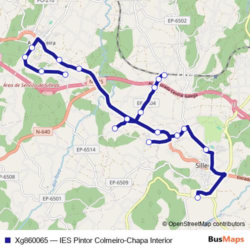 Xg860065 bus Line Map