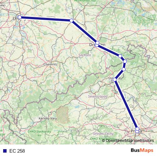 EC 258 rail Line Map