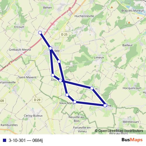 3-10-301 bus Line Map