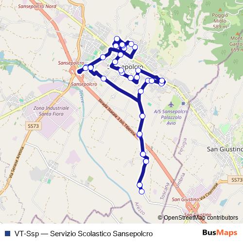 VT-Ssp bus Line Map
