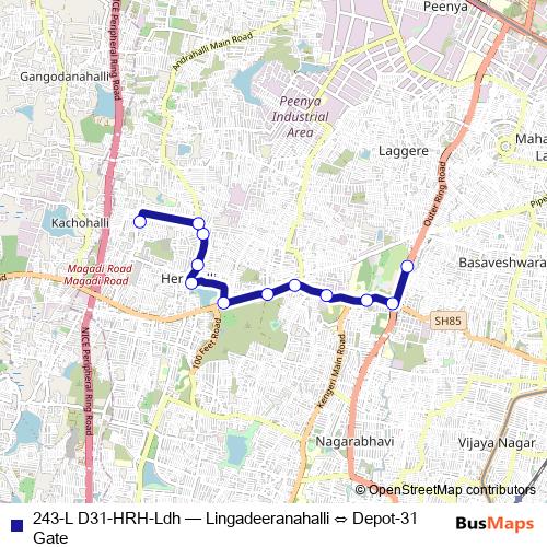 243-L D31-HRH-Ldh bus Line Map