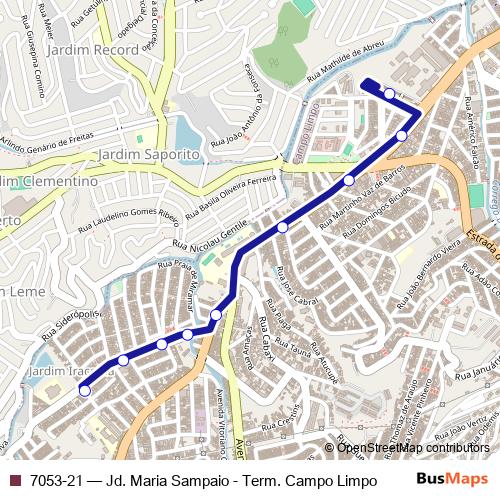 7053-21 bus Line Map