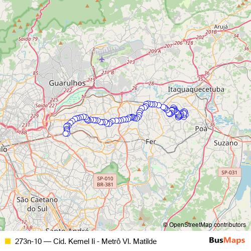 273n-10 bus Line Map