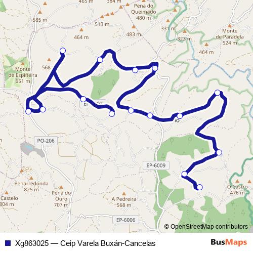 Xg863025 bus Line Map