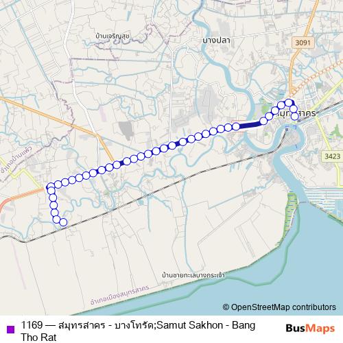 1169 bus Line Map