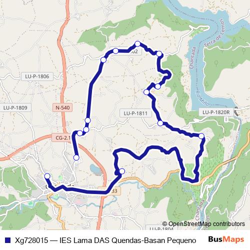 Xg728015 bus Line Map
