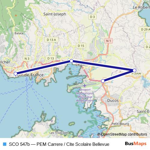 SCO 547b bus Line Map