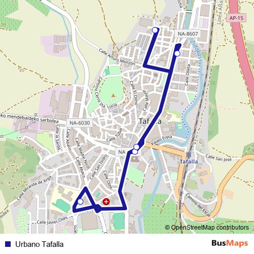 Urbano Tafalla bus Line Map