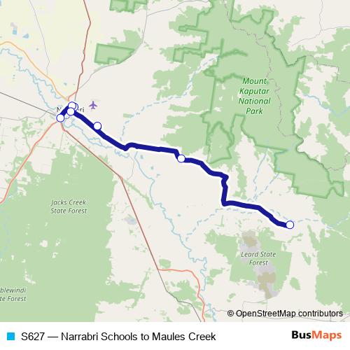 S627 bus Line Map
