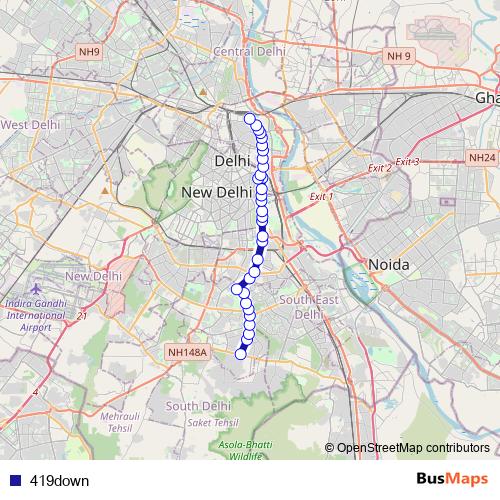 419down bus Line Map