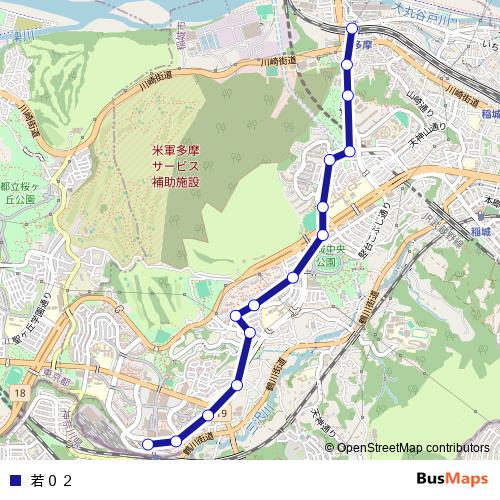 若０２ bus Line Map