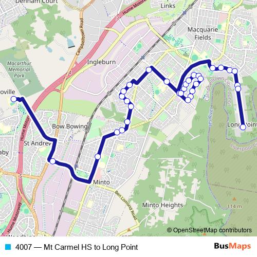 4007 bus Line Map