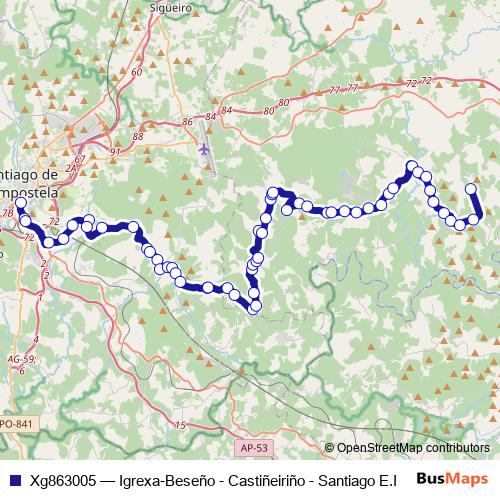 Xg863005 bus Line Map
