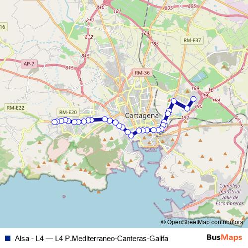 Alsa - L4 bus Line Map