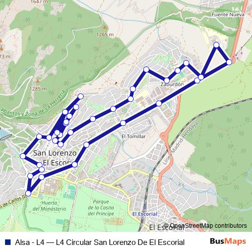 Alsa - L4 bus Line Map
