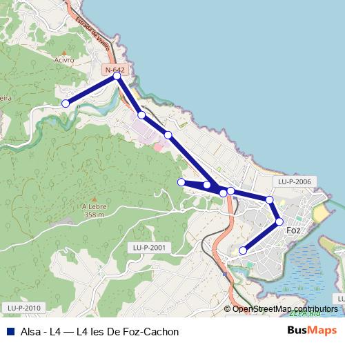 Alsa - L4 bus Line Map
