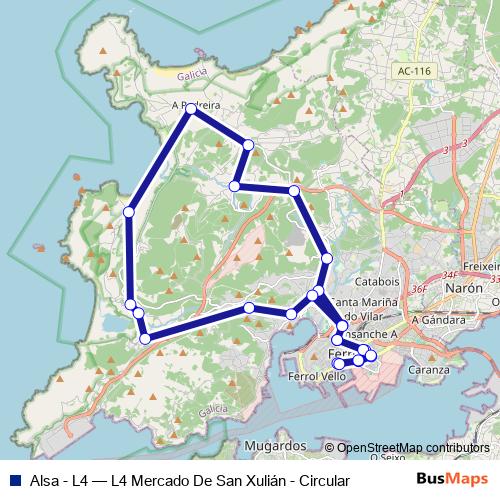 Alsa - L4 bus Line Map