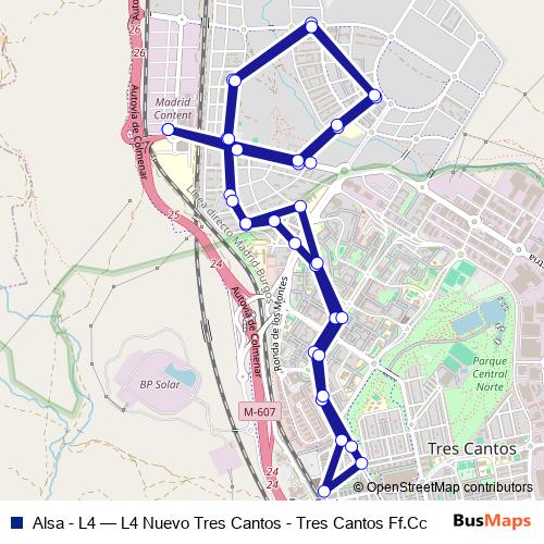 Alsa - L4 bus Line Map
