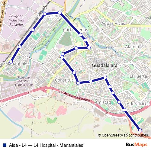 Alsa - L4 bus Line Map