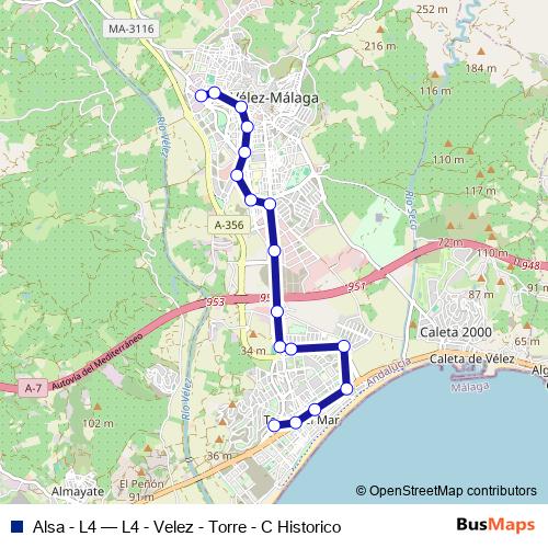 Alsa - L4 bus Line Map