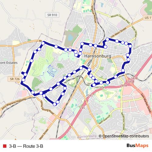 3-B bus Line Map