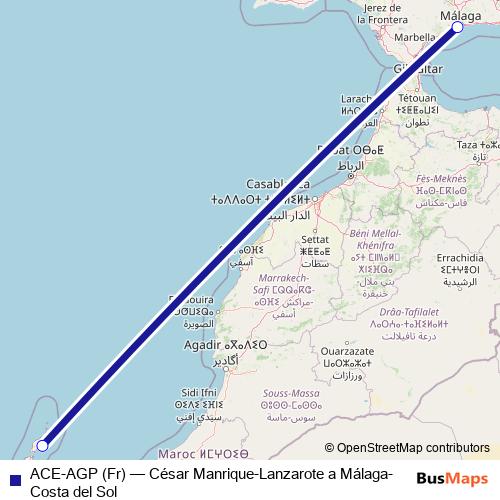 ACE-AGP (Fr) air Line Map