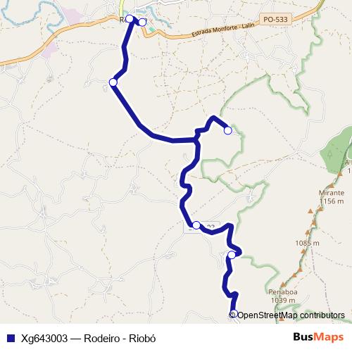 Xg643003 bus Line Map