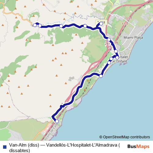 Van-Alm (diss) bus Line Map