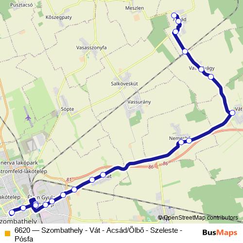 6620 bus Line Map