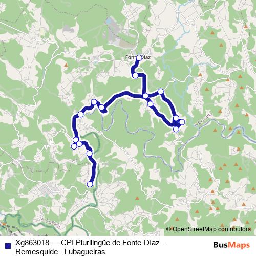 Xg863018 bus Line Map