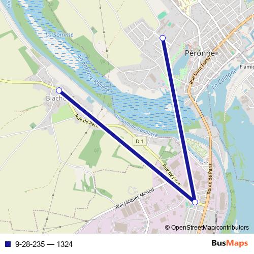 9-28-235 bus Line Map