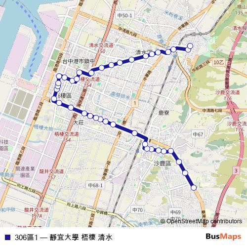 306區1 bus Line Map