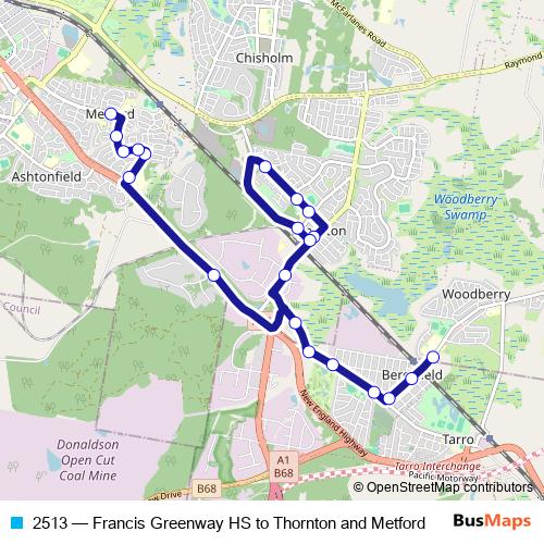 2513 bus Line Map