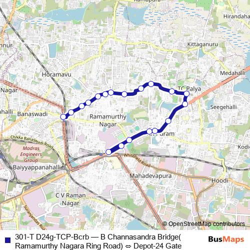 301-T D24g-TCP-Bcrb bus Line Map