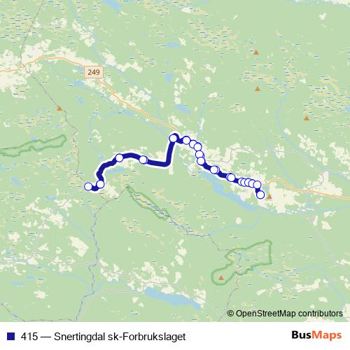 415 bus Line Map