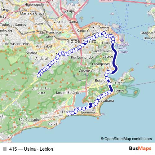 415 bus Line Map