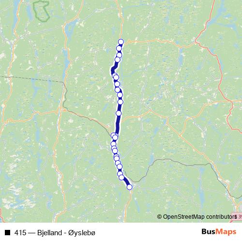 415 bus Line Map